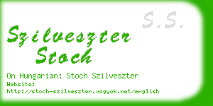 szilveszter stoch business card